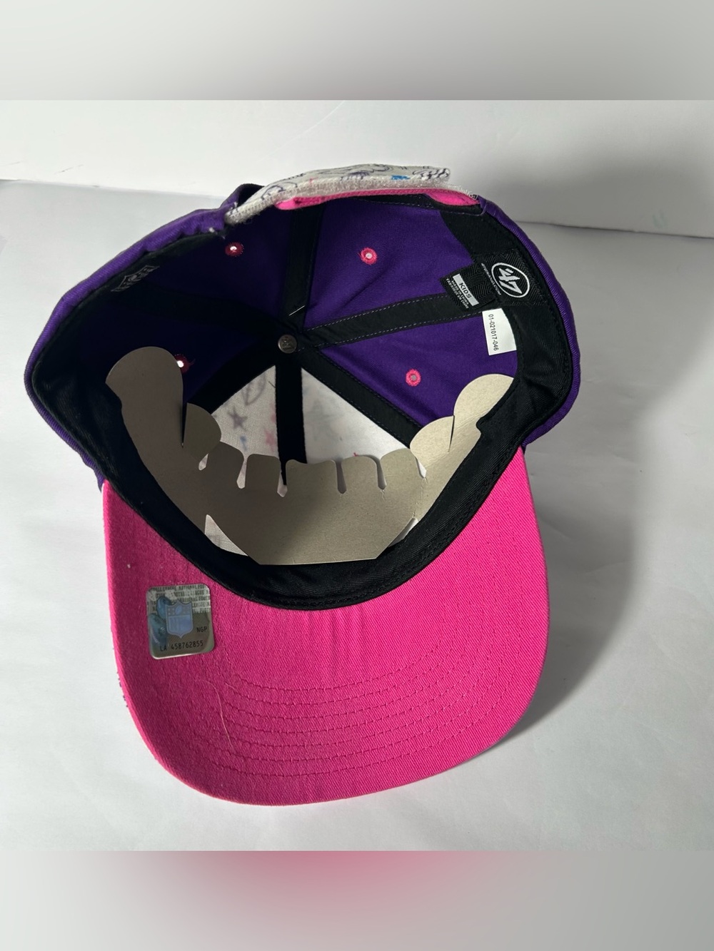 New Pittsburgh Steelers Kids Girls Hat Cap 47 Brand Doodle Graphic Logo Football - Picture 5 of 9